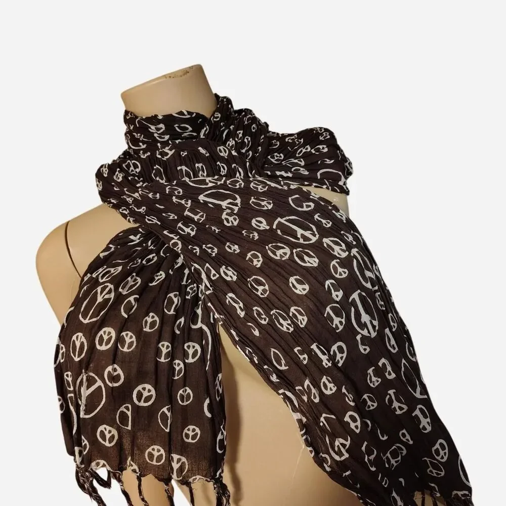American-eagle Women's Brown and Black Scarf-wraps‎